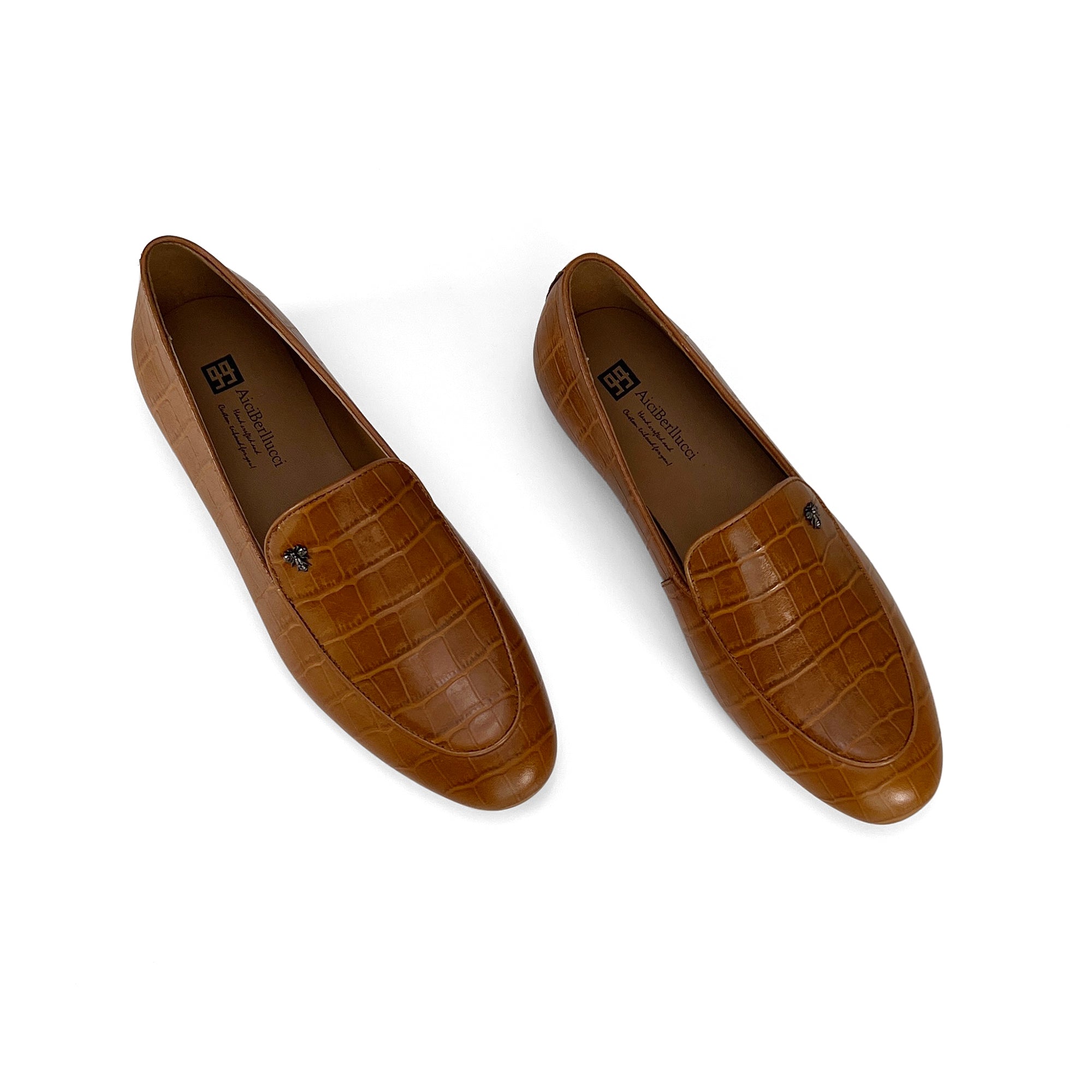 AiciBerllucci  Apricot Sheepskin leather & Sheepskin lining- Prime-Women's Leather Loafer- Sleek Loafers Slip on Shoes-Casual Flat Shoes