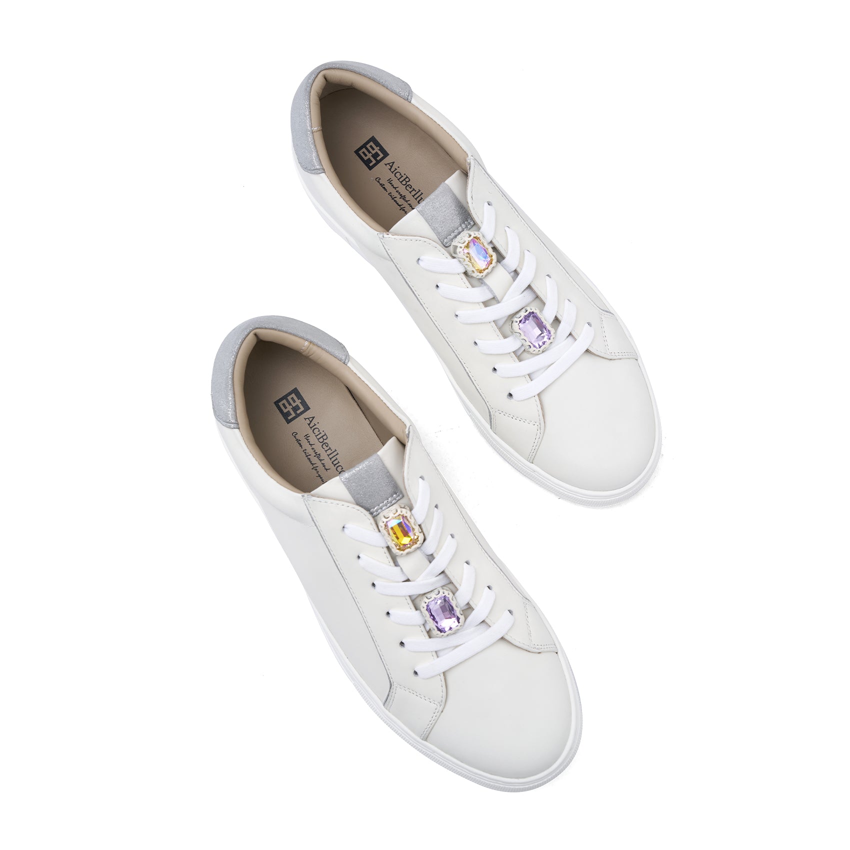 AiciBerllucci ZOY5  Women's Casual Sneakers, White Leather Sneakers, Platform Sneakers for Women, Comfortable Sneakers, White Fashion Sneakers for Women