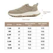 Jackie Shi Men's Fashion Sneakers Casual Dress Shoes Lightweight Breathable Walking Shoes Sand